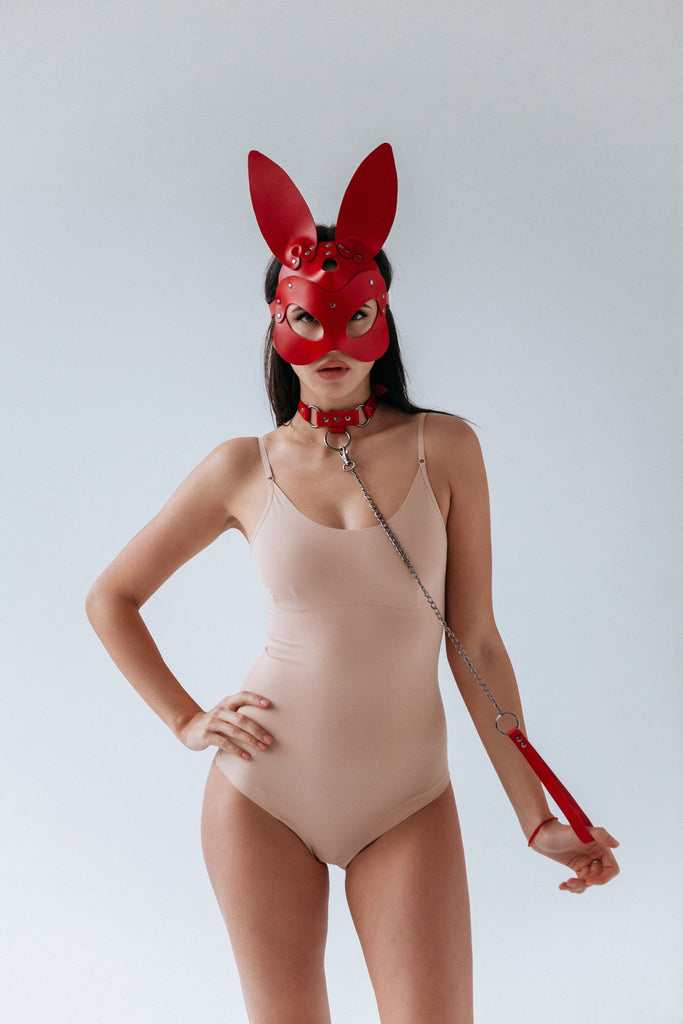 bunny leather mask