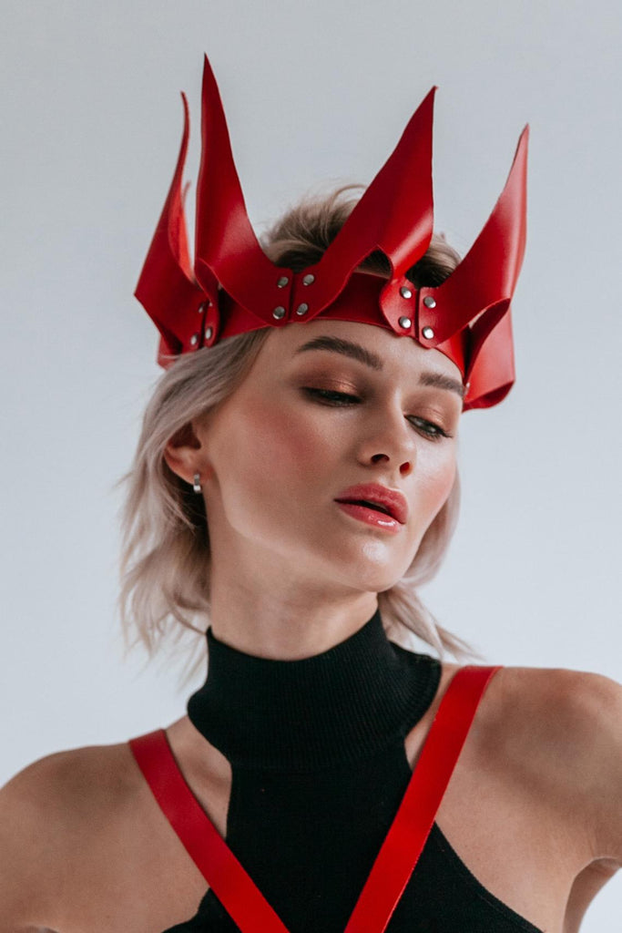 red leather crown