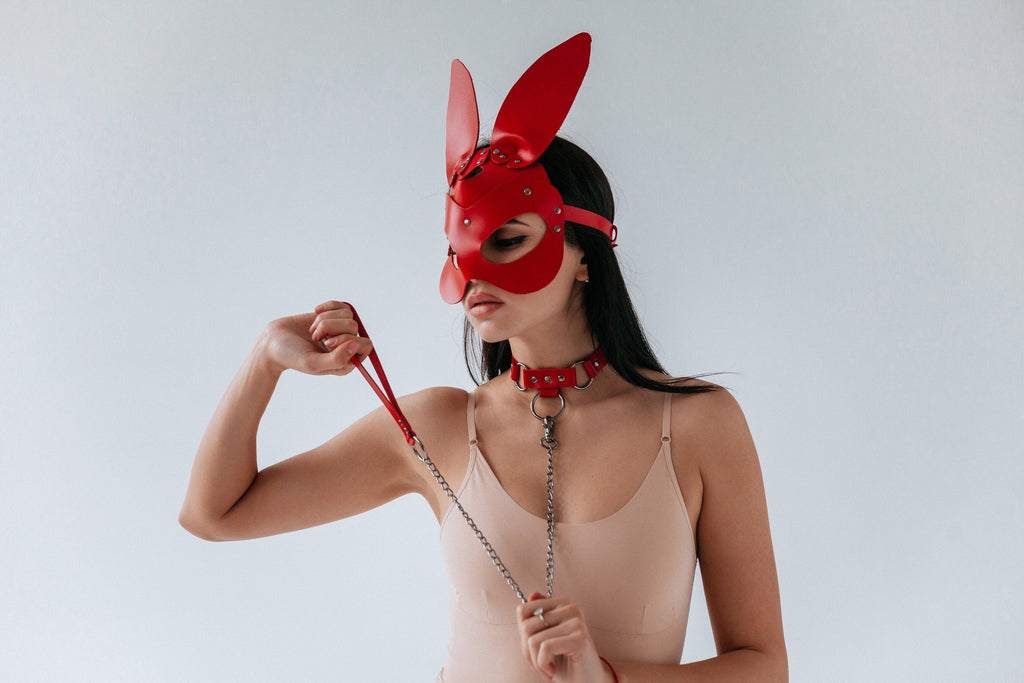 bunny leather mask